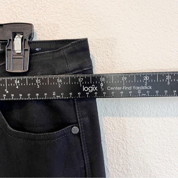 Soft Surroundings Black Bootcut Jeans Raw Hem Stretch Denim Women’s 12 2CW56 - Picture 5 of 13